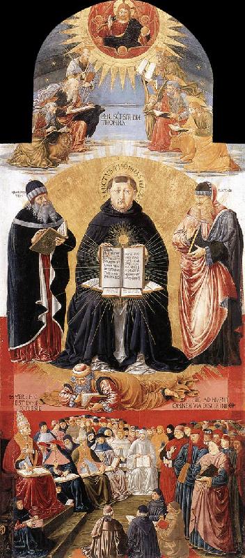 GOZZOLI, Benozzo Triumph of St Thomas Aquinas fg Germany oil painting art
